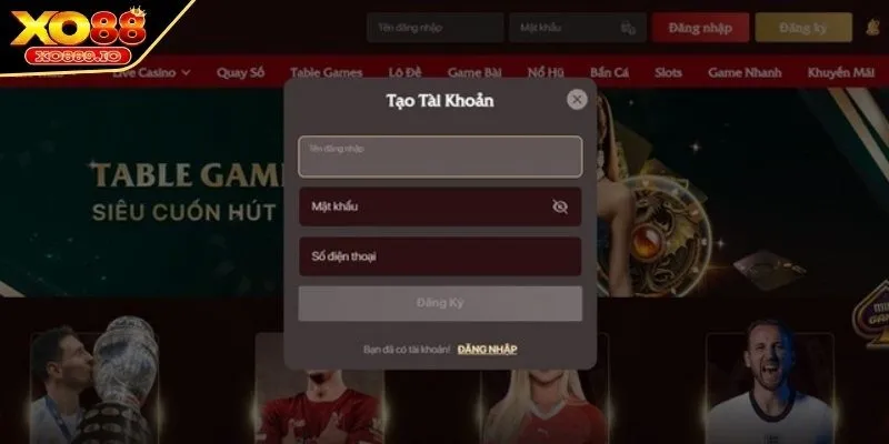 Thao tác thần tốc chỉ với 3 bước có ngay account XO88